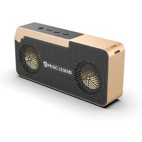 Portable Bluetooth Speakers,20W Powerful Bass Sound Wireless Bluetooth 5.3 Portable Speaker with Hanging Rope/Type-C/Handfree for Outdoor/Indoor/Best Choice for Gift (Gold)