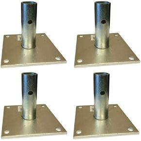 GSBP4 4 Pc Base Plates, Silver