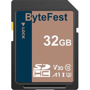 SD Card 32GB UHS-I SDHC Flash Memory Card - Class 10, U3, V30, Full HD SD Cards with Unmatched Storage & Transfer Speeds