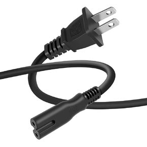TV Power Cord Works with Samsung 4k Smart,LG LCD HD Smart, TCL Roku Smart LED LCD HD Hisense Insignia Philips Apple Sony TV, 2 Prong AC Power Cable Replacement,125V 18 AWG 6 Ft- UL Listed