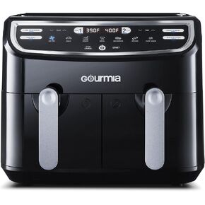 Gourmia Air Fryer Oven Digital Display 8 Quart Large AirFryer Cooker 12 Touch Cooking Presets, XL Air Fryer Basket 1700w Power Multifunction GAF856 Black and Stainless stainless steel air fryer