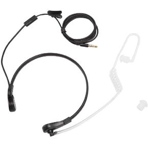 Wendry PTT Earphone,Portable 3.5mm Radiation Throat Mic Microphone PTT Adjustable Concealed Air Conduit Earphone Suitable for Most of Smartphone