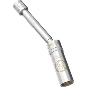 LEXIVON 9/16-Inch Spark Plug Swivel Socket, 3/8" Drive x 6" Total Length | Enhanced Magnetic Design With Thin Wall Socket, Cr-v Steel (LX-SSPS9166)