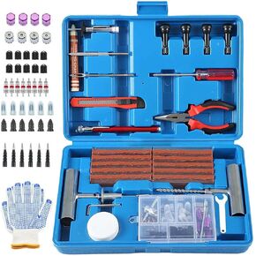TILIBOTE Tire Repair Kit, 117Pcs Heavy Duty Tire Plug Kit for Car, Truck, RV, ATV, Tractor, Trailer, Motorcycle-Universal Tire Repair Tools to Fix Punctures and Plug Flats in Saudi Arabia