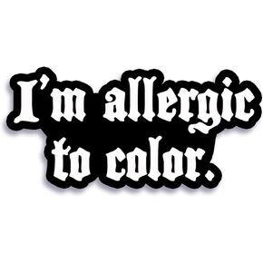 Wednesday Addams I'm Allergic to Color Quote Sticker Decal Notebook Car Laptop 5.5"x2.5" (Color)