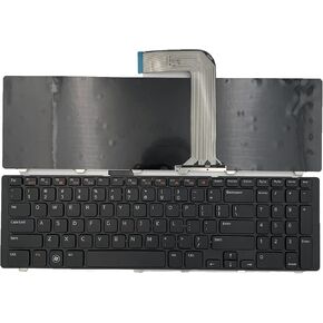لوحة مفاتيح بديلة للكمبيوتر المحمول بتصميم أمريكي لأجهزة Dell 17R N7110 L701X L702X 5720 7720 XPS 17 L702X 3750 إطار أسود