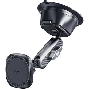 APPS2Car Car Phone Holder for Magsafe, Vacuum Suction Cup Windshield Phone Mount with Adjustable Arm, Strong Magnetic Phone Holder for Car, Suction Cup Phone Mount for iPhone 16-12, All Cellphone