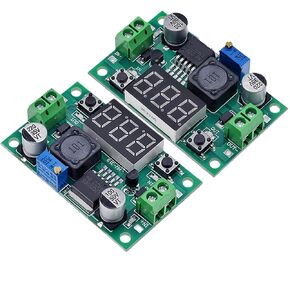 2-Piece LM2596 Adjustable DC-DC DC to DC Voltage Regulator 4-40V to 1.5-35V Step-Down Converter with LED Display