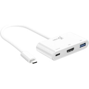 j5create USB Type-C إلى 4K HDMI وUSB-A 3.0 مع شحن PD 100W، لأجهزة MacBook أو Chromebook أو iPad Pro أو USB-C الكمبيوتر المحمول (JCA379) in Kuwait