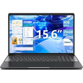 كمبيوتر محمول مقاس 15.6 بوصة، كمبيوتر محمول 8 جيجابايت DDR4 256 جيجابايت SSD مع معالج Celeron N4020 (يصل إلى 2.8 جيجا هرتز)، 5G WiFi، بلوتوث 5.0، كاميرا ويب، USB 3.0، Mini HDMI، Type-C in Kuwait
