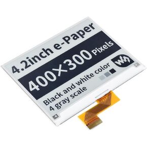 waveshare 4.2inch E-Ink Raw Display Compatible with Raspberry Pi 4B/3B+/3B/2B/B+/A+/Zero/Zero W/WH/Zero 2W Series Boards 400x300 Resolution with SPI Interface Without PCB