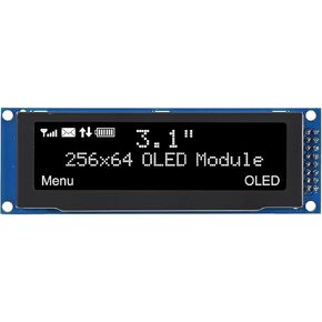 1PCS OLED Display 3.12" 256 * 64 25664 Dots Graphic LCD Module Display Screen LCM Screen SSD1322 Controller Support SPI-White