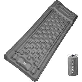 Sleeping Pad, Ultralight Thicken Inflatable Sleeping Pad for Camping, Camping Pad with Carry Bag, Built-in Pillow and Pump (Navy)