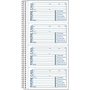 TOPS Phone Message Forms Book, Carbonless Duplicate, 2.75 x 5 Inches, 400 Sets per Book (4003)
