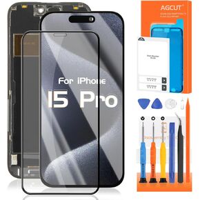 INCELL for iPhone 15 Pro Screen Replacement for iPhone 15 Pro LCD Display A2848, A3101, A3102, A3104 LCD Digitizer Touch Screen Assembly Repair Part with Protective Film+Tools