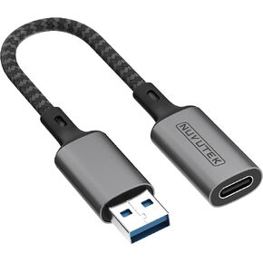 USB-C Female to USB-A Male Adapter Cable Converter, Supports Fast Data Transfer and Charging