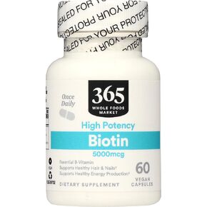 365 by Whole Foods Market, Biotin 5000MCG, 60 Count