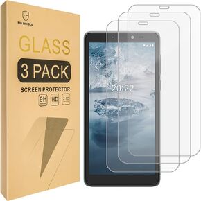 Mr.Shield Designed For Nokia C2 2E / Nokia C2 2nd Edition [Tempered Glass] [3-Pack] [Japan Glass with 9H Hardness] Screen Protector