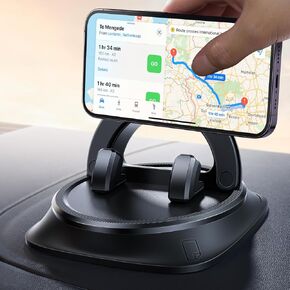 Dashboard Cell Phone Holder for Your Car, Adjustable Spring Design Car Dashboard Phone Holder, 360° Rotatable Car Cell Phone Holder for iPhone 16 15 14 13 12 Pro Max, Samsung, Android and More