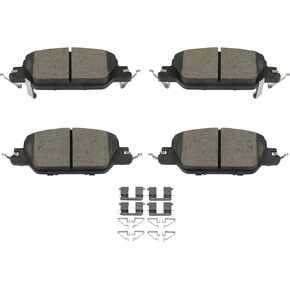 SCITOO Ceramic Brake Pad Front Rear Set fit for 2005-2018 for Nissan Frontier, 2005-2015 for Nissan Xterra, 2009-2012 for Suzuki Equator