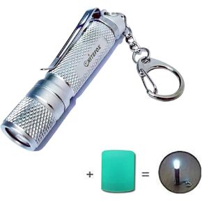 Mini Keychain Flashlight AAA Small Bright 150 Lumens 3 Modes,Waterproof Multipurpose Caplight Camplight Tablelight Necklace Light for EDC,Reading,Walk, Emergency,Parents Kids Gift(Purple for Love)