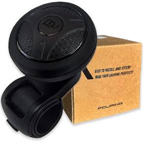 Fouring BL Adjustable Steering Wheel Knob Spinner - Universal Non-Slip Fit, ABS & Silicone Matte Finish Suicide Knob with Metal Ball Bearing & Easy Installation-Suitable for Cars, Trucks etc