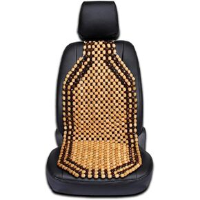Zento Deals Wood Beaded Comfort Seat Cushion Seat Cover