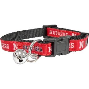 Pets First Collegiate Pet Accessories, Cat Collar, Nebraska Cornhuskers, One Size