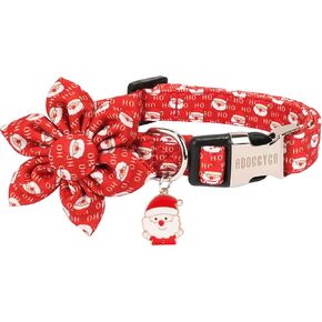 ADOGGYGO Easter Dog Collar with Floral, Adjustable Rabbit Dog Collars Pink for Small Medium Large Dogs (Medium)