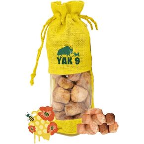 Yak9 Cruncheese Dog Treats, Crunchy High Protein, Low Fat Dog Treats with Yak Cheese, Natural Ingredients, Rawhide Free, Dog Treats for All Breeds, Dog Training Treats, Non GMO, Honey, 6 Oz, 30 PCS