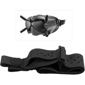 Qivine Flight Goggles Headband, Black Goggles Two Point Flight Goggles Headband Detachable Head Strap Compatible with Drone Accessories