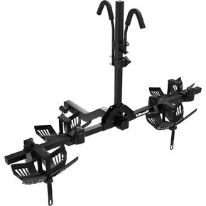 Vibrelli Electric Bike Hitch Rack - 2 Ebike Rack Fits Fat Tire, Mountain Bike, Standard Bicycles - 65lbs per Bike - Patented Anti-Wobble - Cars & SUV - Tilt Down/Fold Up Platform - Not for RV