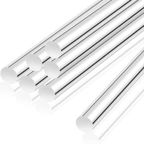 12 Inch Acrylic Dowel Rods for DIY Crafts 0.75 Inch Diameter Acrylic Round Rods Clear Acrylic Dowel Rods for Plant Stakes Curtain Pulls Retaining Rods Shower Rods (3)