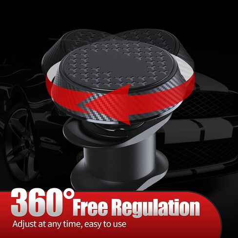 Fogfar 1 قطعة حامل هاتف محمول بمنفذ هواء السيارة، حامل ملاحة قوي قابل للتعديل 360 درجة، حامل محمول محمول للتشغيل بيد واحدة، ملحقات سيارة عالمية لهاتف iPhone (أسود) in Kuwait