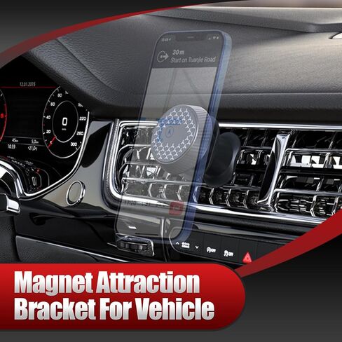 Fogfar 1 قطعة حامل هاتف محمول بمنفذ هواء السيارة، حامل ملاحة قوي قابل للتعديل 360 درجة، حامل محمول محمول للتشغيل بيد واحدة، ملحقات سيارة عالمية لهاتف iPhone (أسود) in Kuwait