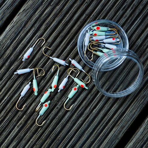 Goture Ice Fishing Jigs Kit Ice Fishing Lures,Ice Fishing Jigging Lures,Ice Jigs Ice Fishing Bait for Crappie Panfish Walleye Bluegill Pike Perch Ice Fishing Gear in Kuwait