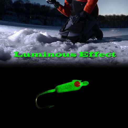 Goture Ice Fishing Jigs Kit Ice Fishing Lures,Ice Fishing Jigging Lures,Ice Jigs Ice Fishing Bait for Crappie Panfish Walleye Bluegill Pike Perch Ice Fishing Gear in Kuwait