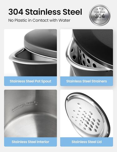 COMFEE' Stainless Steel Cordless Electric Kettle. 1500W Fast Boil with LED Light, Auto Shut-Off and Boil-Dry Protection. 1.7 Liter in Kuwait