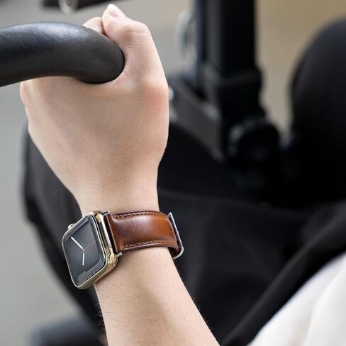 أربطة جلدية كلاسيكية متوافقة مع سوار ساعة أبل 38 مم 40 مم 41 مم 42 مم 44 مم 45 مم 49 مم، حزام جلد مدبوغ بالزيت للرجال والنساء iWatch Ultra 2/1 SE SE2 Series 9 8 7 6 5 4 3 2 1 in Kuwait