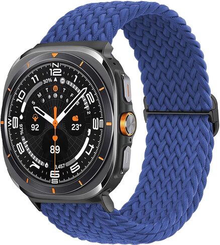 Elastic Braided Band for Samsung Galaxy Watch Ultra Bands 47mm Men/Women,Breathable Fabric Nylon Sport Loop Strap Adjustable Wristband for Samsung Galaxy Watch 7 ultra Band 47 mm in Saudi Arabia