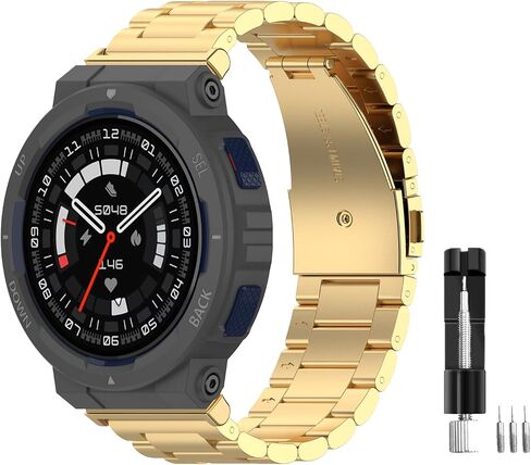 أحزمة معدنية متوافقة مع Amazfit Active Edge للنساء والرجال، حزام بديل من الفولاذ المقاوم للصدأ الصلب قابل للتعديل لساعة Amazfit Active Edge الذكية in Saudi Arabia