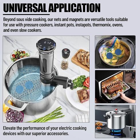 (8 عبوات) أوزان مغناطيسية Sous Vide تعمل على جميع آلات Sous Vide، مغناطيس Sous Vide مطلي بالسيليكون in Kuwait