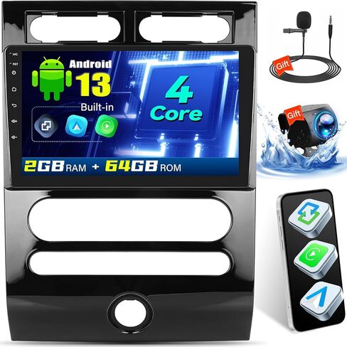 2+64G Android 13 Car Stereo for Ford Expedition 2006-2017 with Wireless CarPlay Android Auto, 9" Touchscreen in Dash GPS Radio with WiFi Mirror Link Bluetooth FM RDS EQ SWC Backup Camera in Kuwait