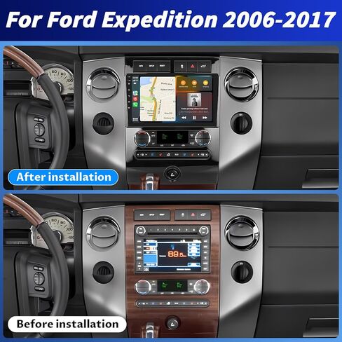 2+64G Android 13 Car Stereo for Ford Expedition 2006-2017 with Wireless CarPlay Android Auto, 9" Touchscreen in Dash GPS Radio with WiFi Mirror Link Bluetooth FM RDS EQ SWC Backup Camera in Kuwait