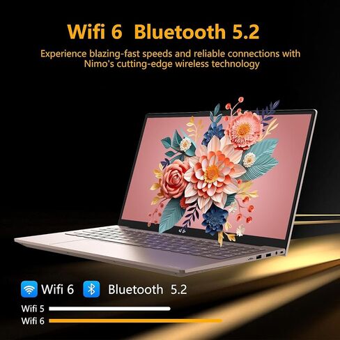 NIMO 15.6 FHD Student Laptop, 16GB RAM, 1TB SSD, Intel Pentium Quad-Core N100(Beat to i3-1115G4, Up to 3.4GHz), 2 Years Warranty, Type-C 65W Adapter, Backlit Keyboard, Fingerprint, Win 11, Rose Gold in Saudi Arabia