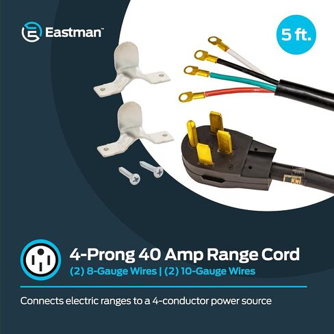 Eastman 5 Feet Electric Range Cord, 40 Amps 4-Prong Wire, 61272 in Kuwait