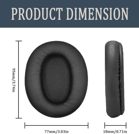 Replacement Earpads for Sony WH-CH720N Headphones,Compatibel WH-CH720N,WH-CH710N Replacement Ear Pads,Upgraded Ear Covers with Soft Protein Leather,Optimized Noise Isolation Memory Foam(Black) in Kuwait