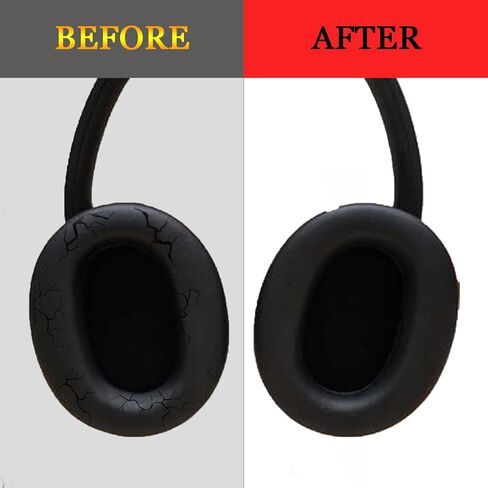 Replacement Earpads for Sony WH-CH720N Headphones,Compatibel WH-CH720N,WH-CH710N Replacement Ear Pads,Upgraded Ear Covers with Soft Protein Leather,Optimized Noise Isolation Memory Foam(Black) in Kuwait