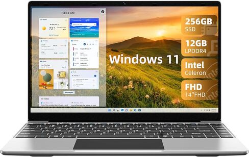 jumper Laptop, 12GB LPDDR4 RAM, 256GB SSD ROM, 14 Inch 1080p FHD IPS Screen, Windows 11 Laptops Computer with Celeron 4-Core Processor, UHD Graphics 600, 2 Stereo Speaker, Portable. in Saudi Arabia