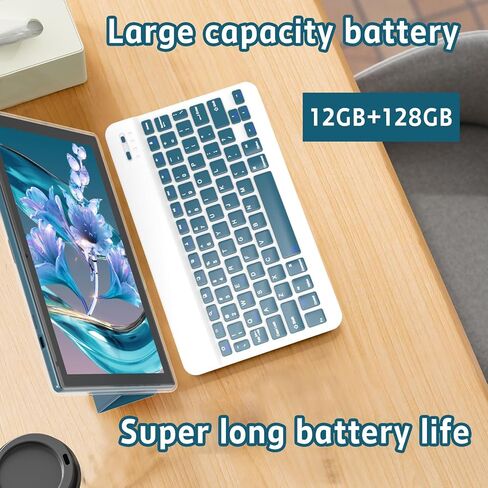 2 in 1 tablet, Android 13 tablets 10 inch, tablet with keyboard mouse foldable protective cover screen protective film Stylus Pen 12GB+128GB/1TB Expand 5G WiFi BT 5.0 WiFi6 Dual camera 6000 mah Tab in Saudi Arabia